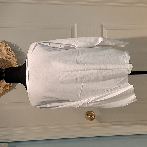 Croft & Barrow Long Sleeve  Classis Tee, White, 2x - Picture 4 of 7